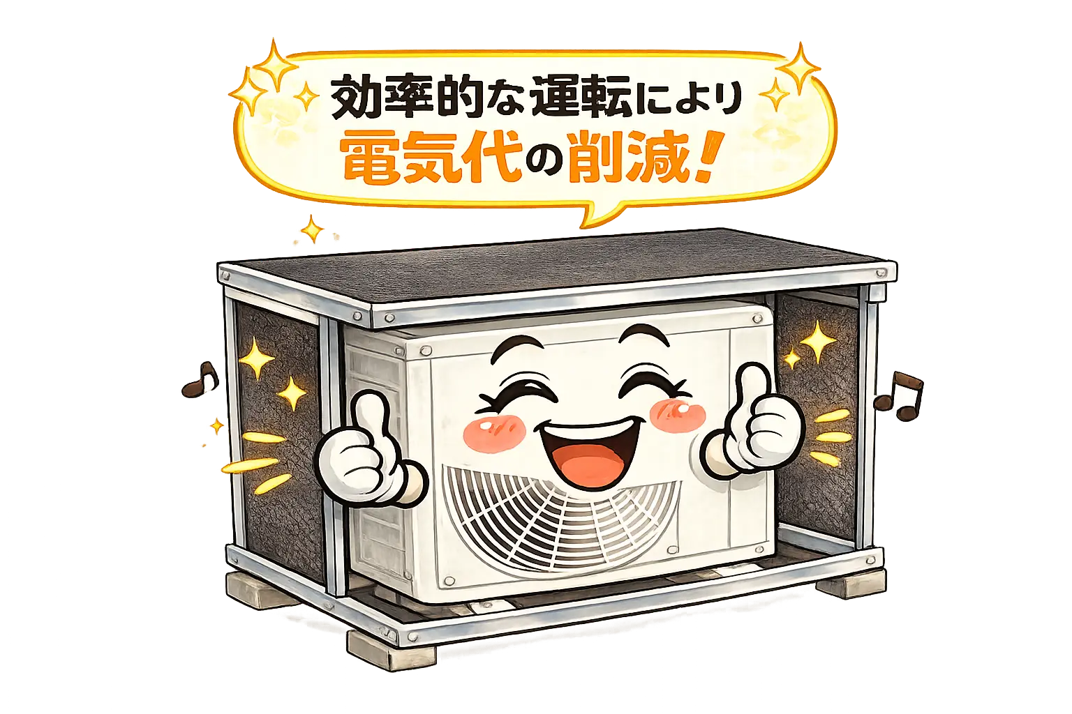 シャネットを設置して元気な室外機